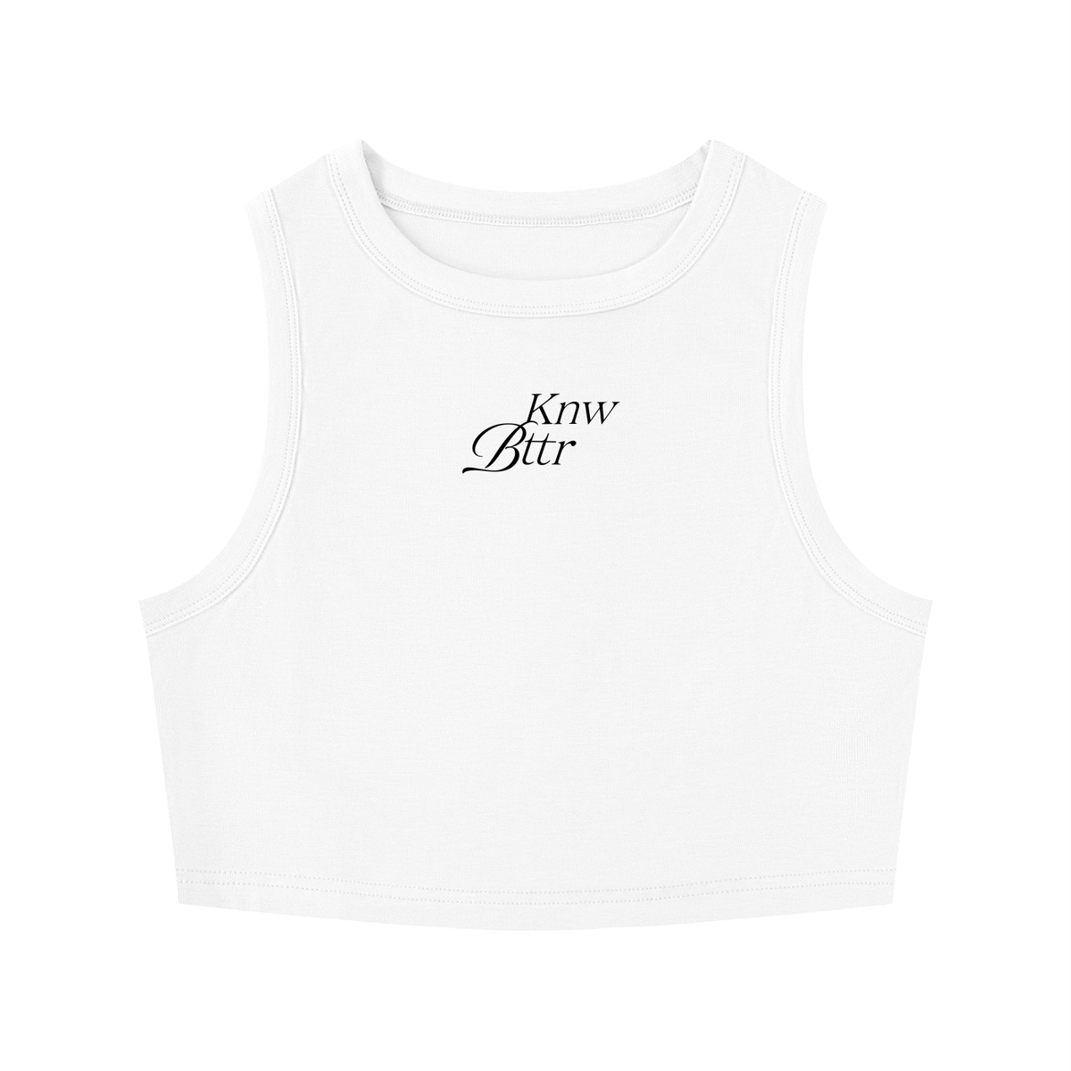 KNW BTTR Women's Tight Crewneck Crop Tank Top